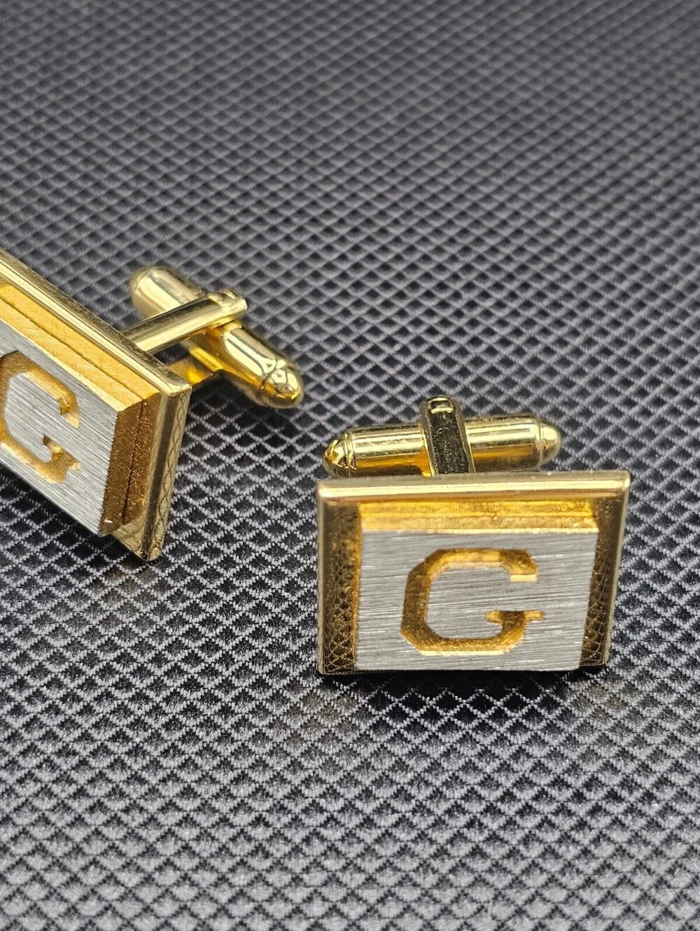 Gold and Silver Tone 'G' Initial Cufflinks